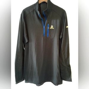 Salomon ESSENTIAL LIGHT WARM Men's sz XXL 1/4 Zip Midlayer pullover polartec